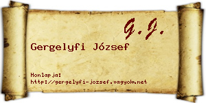Gergelyfi József névjegykártya